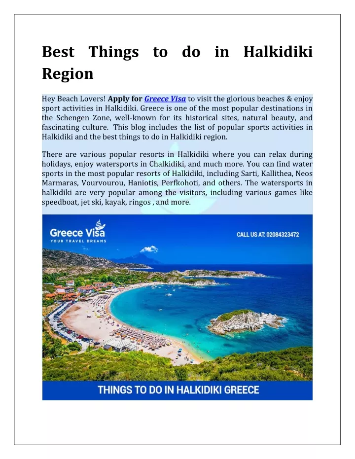 best things to do in halkidiki region