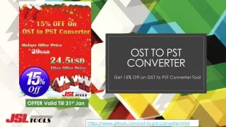 New Year Offer 2021 – 15% on JSLTools OST to PST Converter