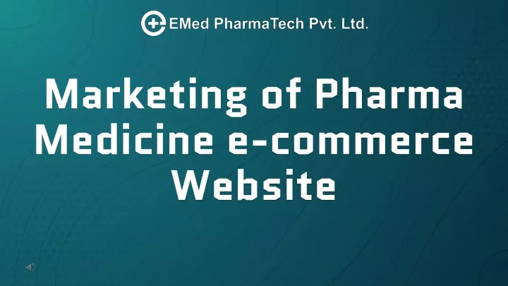 marketing of pharma medicine e commerce website