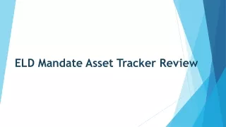 ELD Mandate Asset Tracker Review