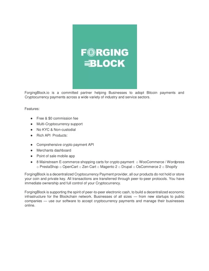 forgingblock io is a committed partner helping