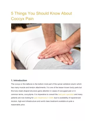 5 Things You Should Know About Coccyx Pain