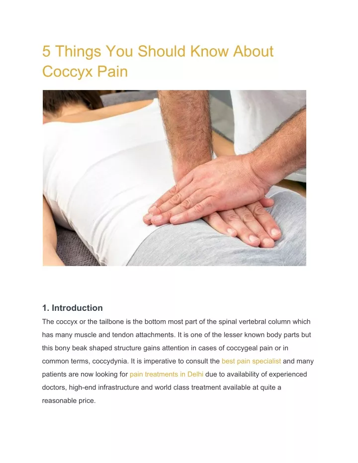 5 things you should know about coccyx pain