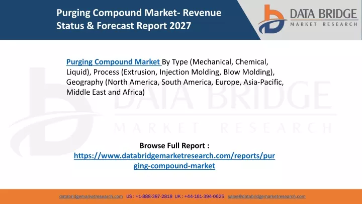 purging compound market revenue status forecast
