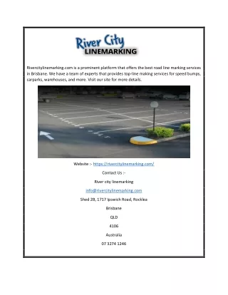 rivercitylinemarking com is a prominent platform