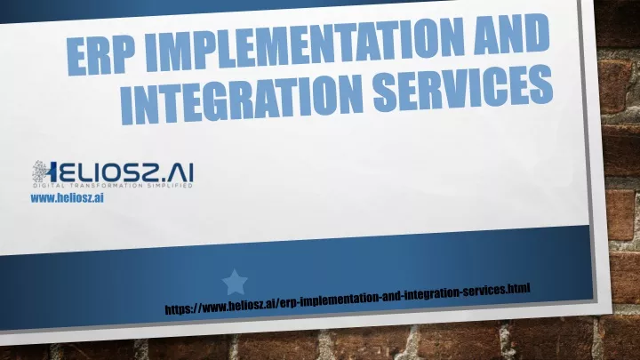 erp implementation and integration services