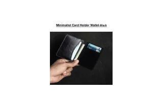 minimalist card holder wallet black