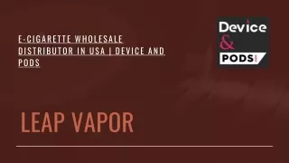 Leap Vapor | Device and Pods