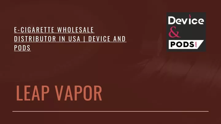 e cigarette wholesale distributor in usa device