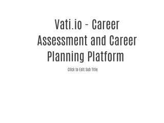 Vati.io - Career Assessment and Career Planning Platform
