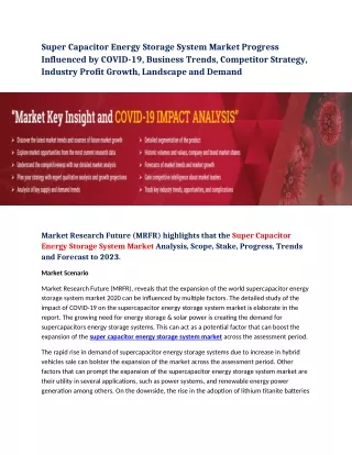 super capacitor energy storage system market