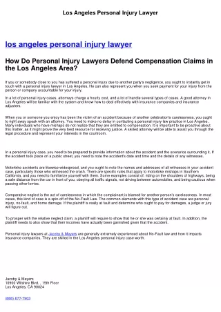 Personal Injury Lawyer in Los Angeles, CA