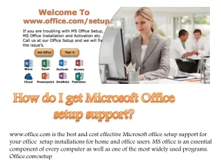 how do i get microsoft office setup support