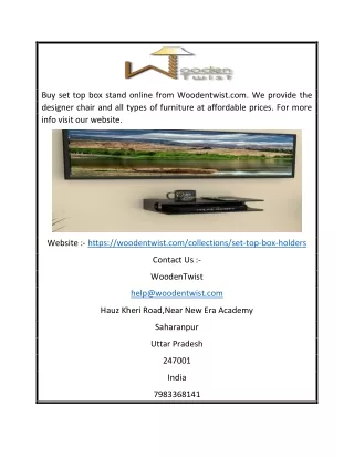 buy set top box stand online from woodentwist