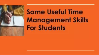 Some Useful Time Management Skills For Students