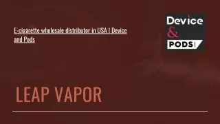 Leap Vapor | Device and Pods