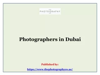 Photographers in Dubai