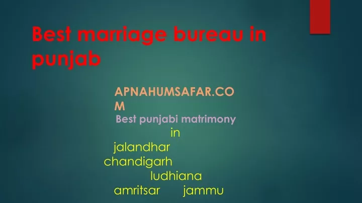 best marriage bureau in punjab