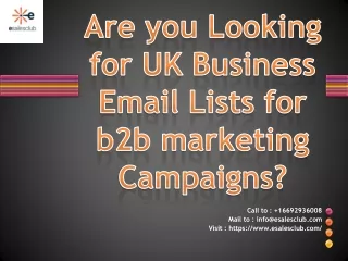 are you looking for uk business email lists for b2b marketing campaigns