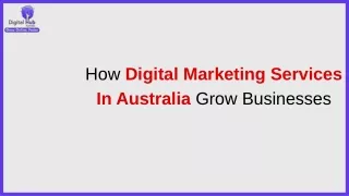 How Digital Marketing Services In Australia Grow Businesses| Digital Hub Australia