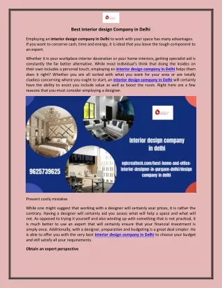 best interior design company in delhi