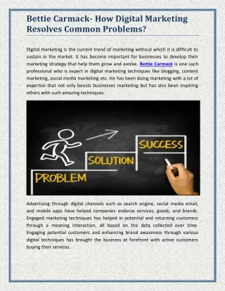 bettie carmack how digital marketing resolves