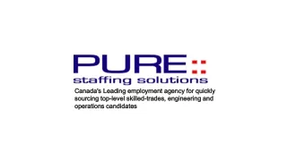 Founded in 2003, Pure Staffing Solutions Inc.