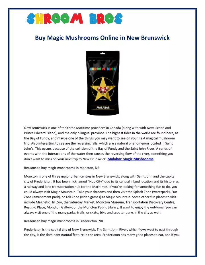 buy magic mushrooms online in new brunswick