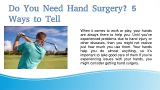 Do You Need Hand Surgery_ 5 Ways to Tell