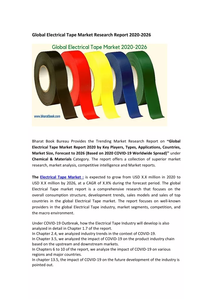 global electrical tape market research report