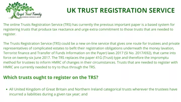 uk trust registration service