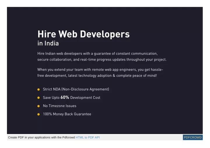 hire web developers in india
