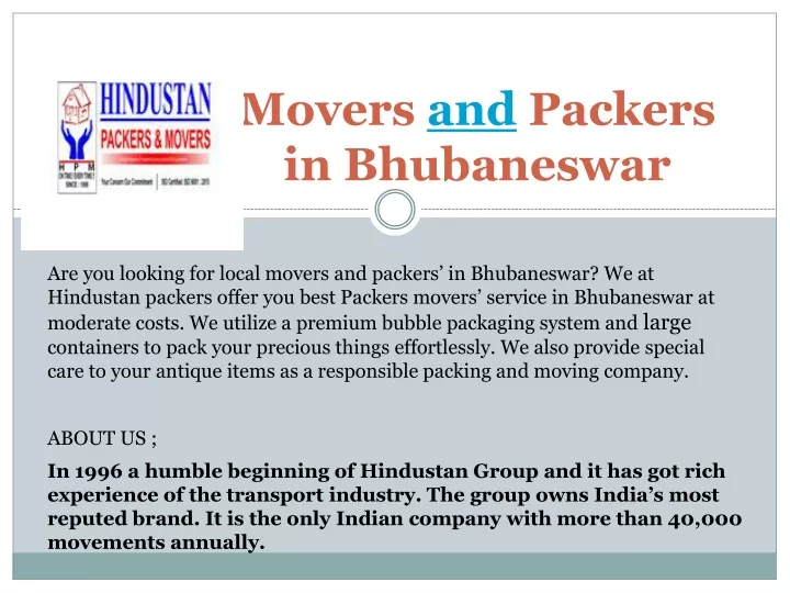 movers and packers in bhubaneswar