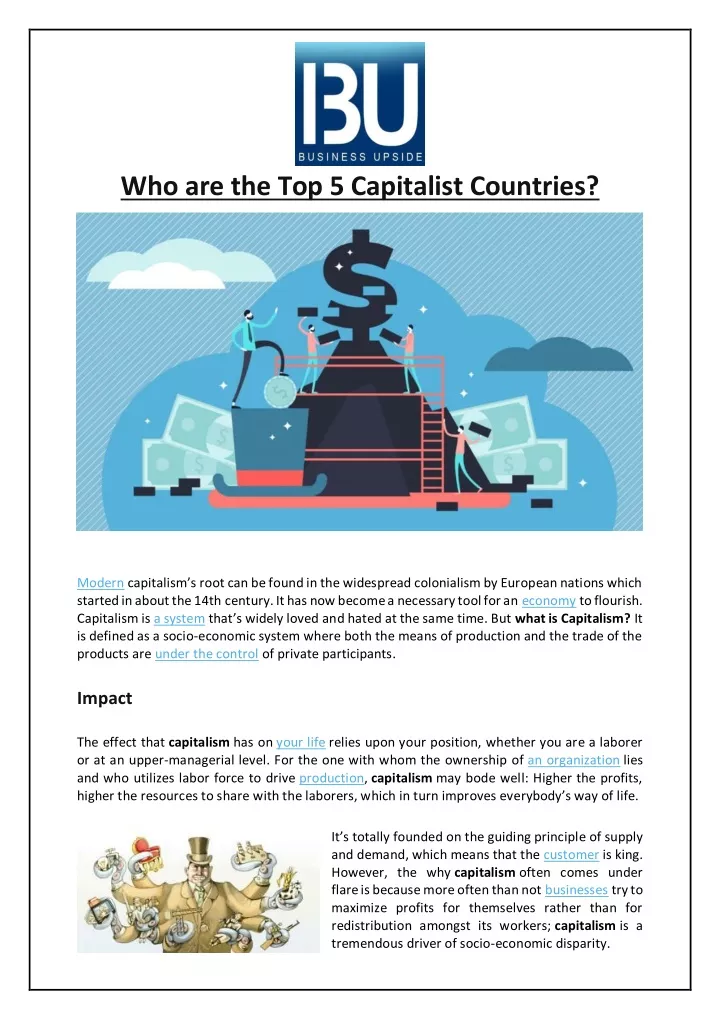 who are the top 5 capitalist countries