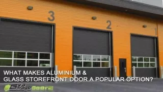 What Makes Aluminum & Glass Storefront Door a Popular Option?