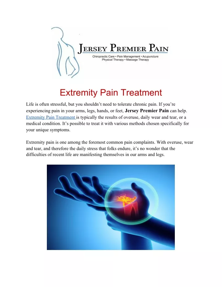 extremity pain treatment