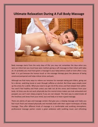 Pyeongtaek business trip massage