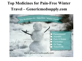 Top Medicines for Pain-Free Winter Travel - Genericmedsupply