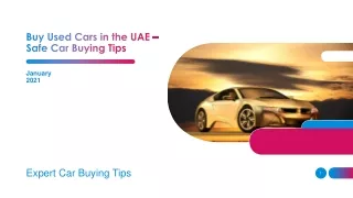 Buy Used Cars in the UAE – Safe Car Buying Tips