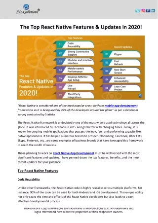 the top react native features updates in 2020