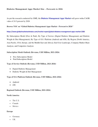 diabetes management apps market size forecasts