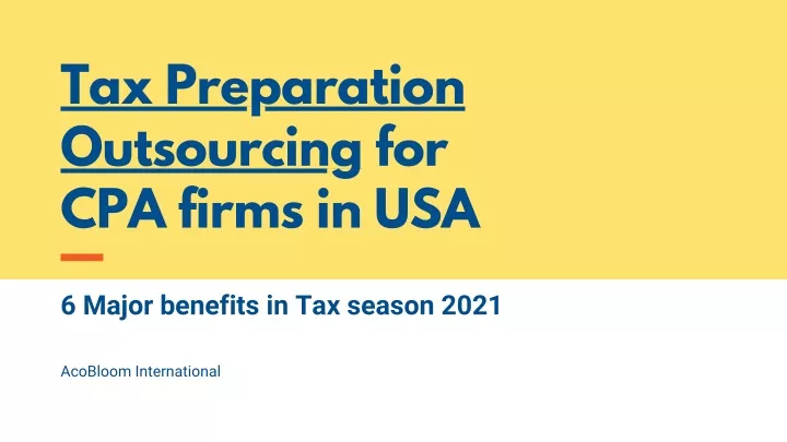 tax preparation outsourcing for cpa firms in usa
