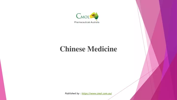 chinese medicine published by https www cmol