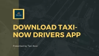 Download Black London Taxi Driver App - Taxi Now