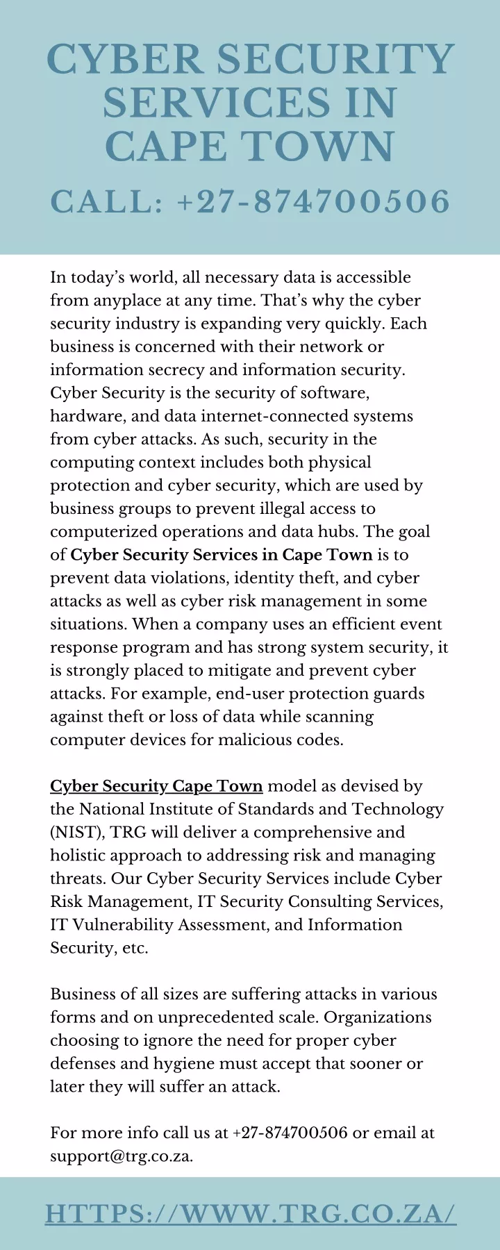 cyber security services in cape town call