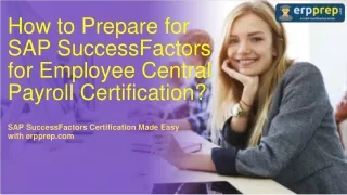 how to prepare for sap successfactors