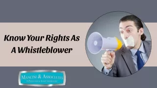 Know Your Rights As A Whistleblower