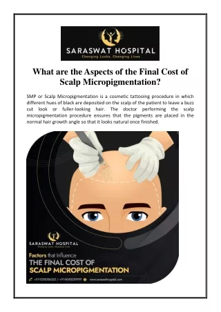what are the aspects of the final cost of scalp