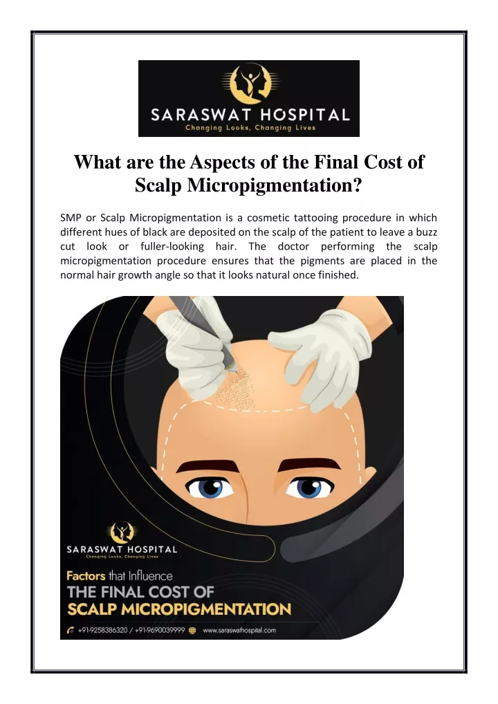 what are the aspects of the final cost of scalp