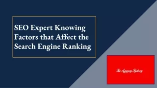 SEO Expert Knowing Factors that Affect the Search Engine Ranking